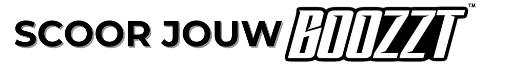 Headerafbeelding met de tekst 'Scoor jouw Boozzt' voor de winkelpagina van Boozzt Energy, promotie voor de draagbare energyspray